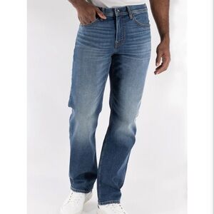 Men's Blue Straight Leg Jeans